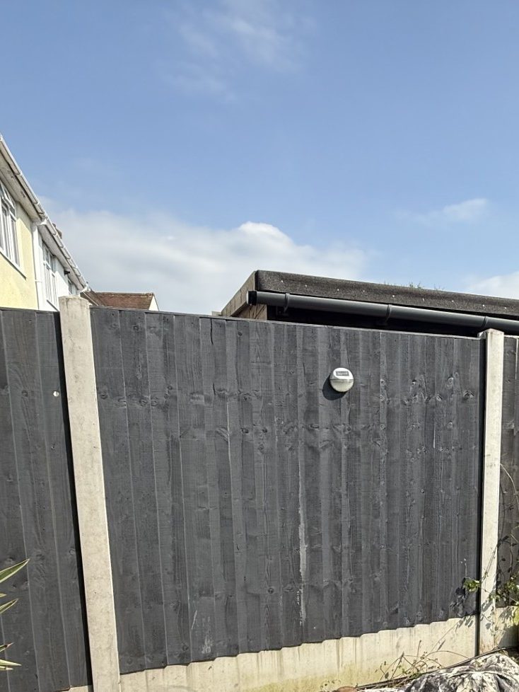 Large fence panels painted